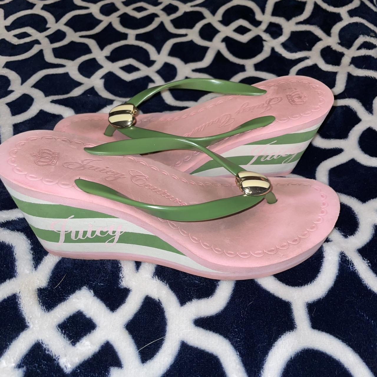 gorgeous juicy couture wedge sandals size 7 can Depop