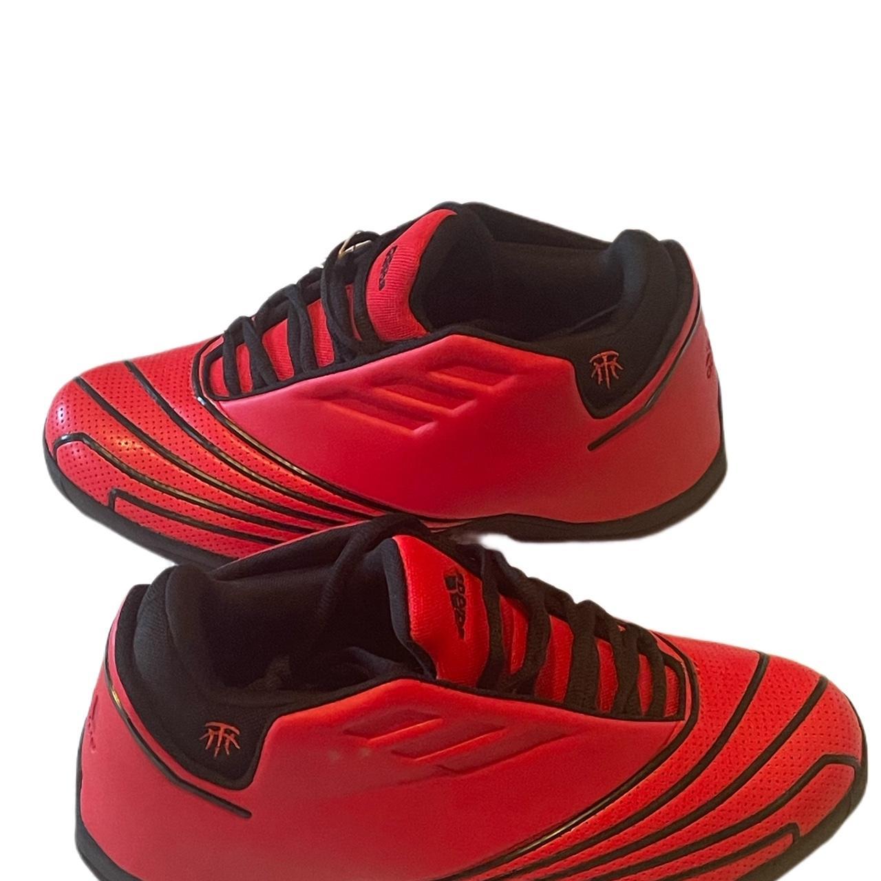 adidas red and black trainers