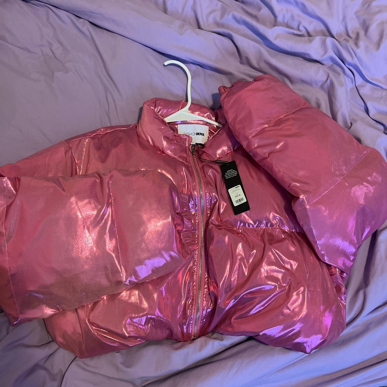 Fashion Nova Pink Cropped Puffer City Streets Puffer Jacket Pink