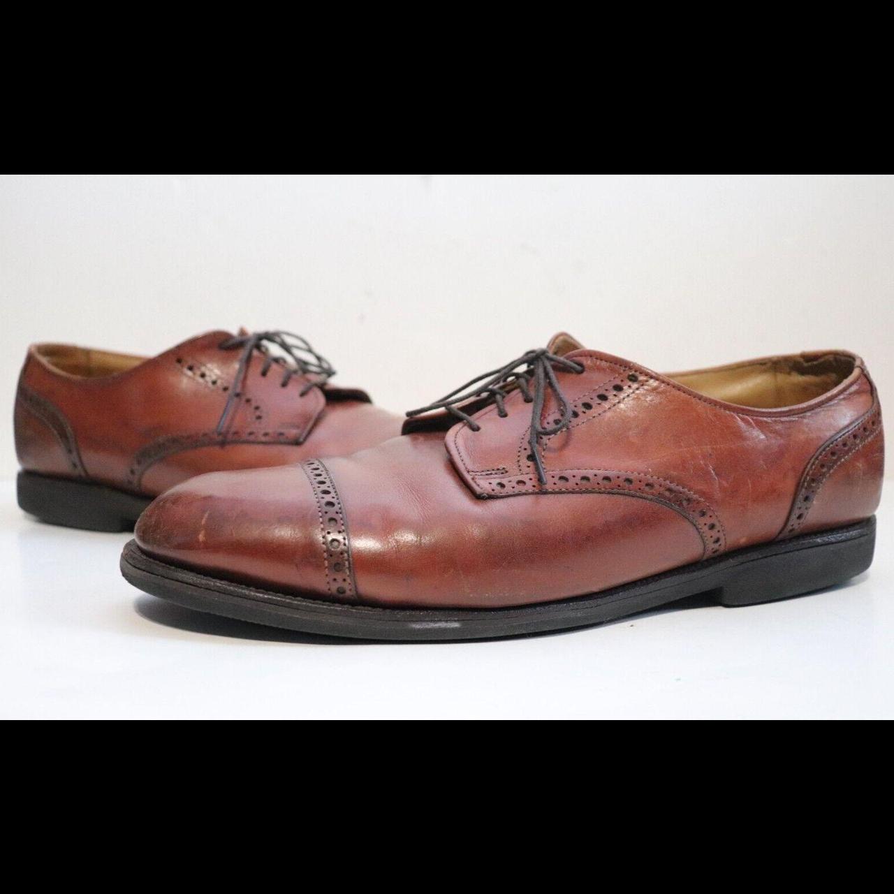 Allen Edmonds Benton Brown Leather Lace Up Cap Toe. Depop