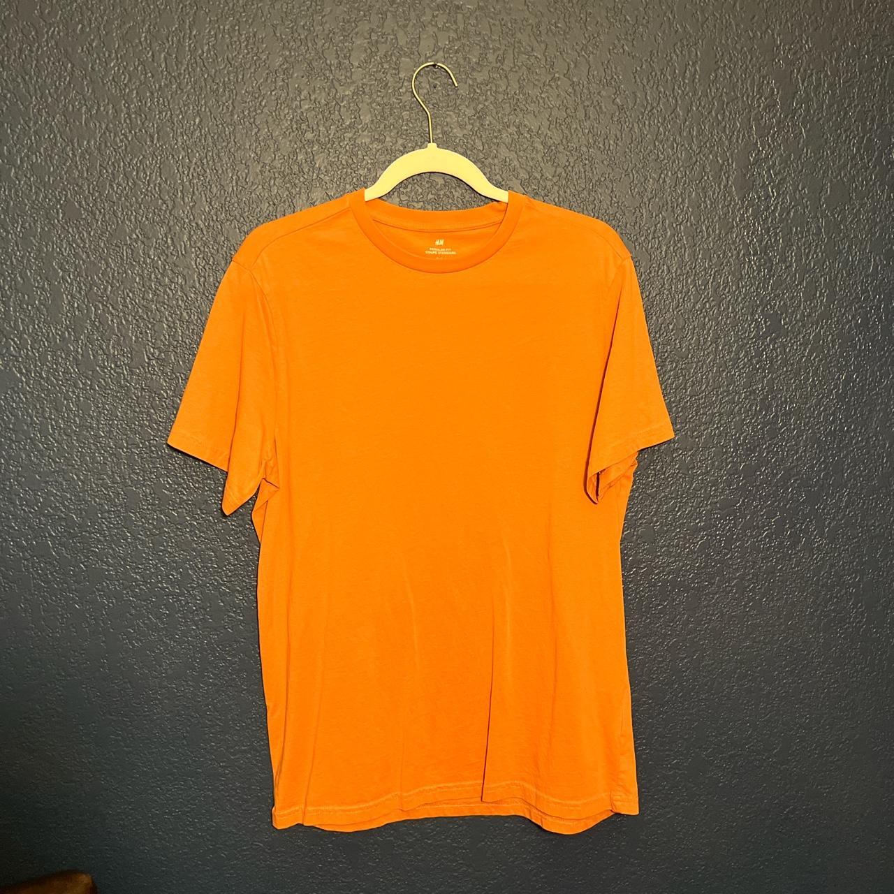 H&M Men's Orange Tshirt Depop