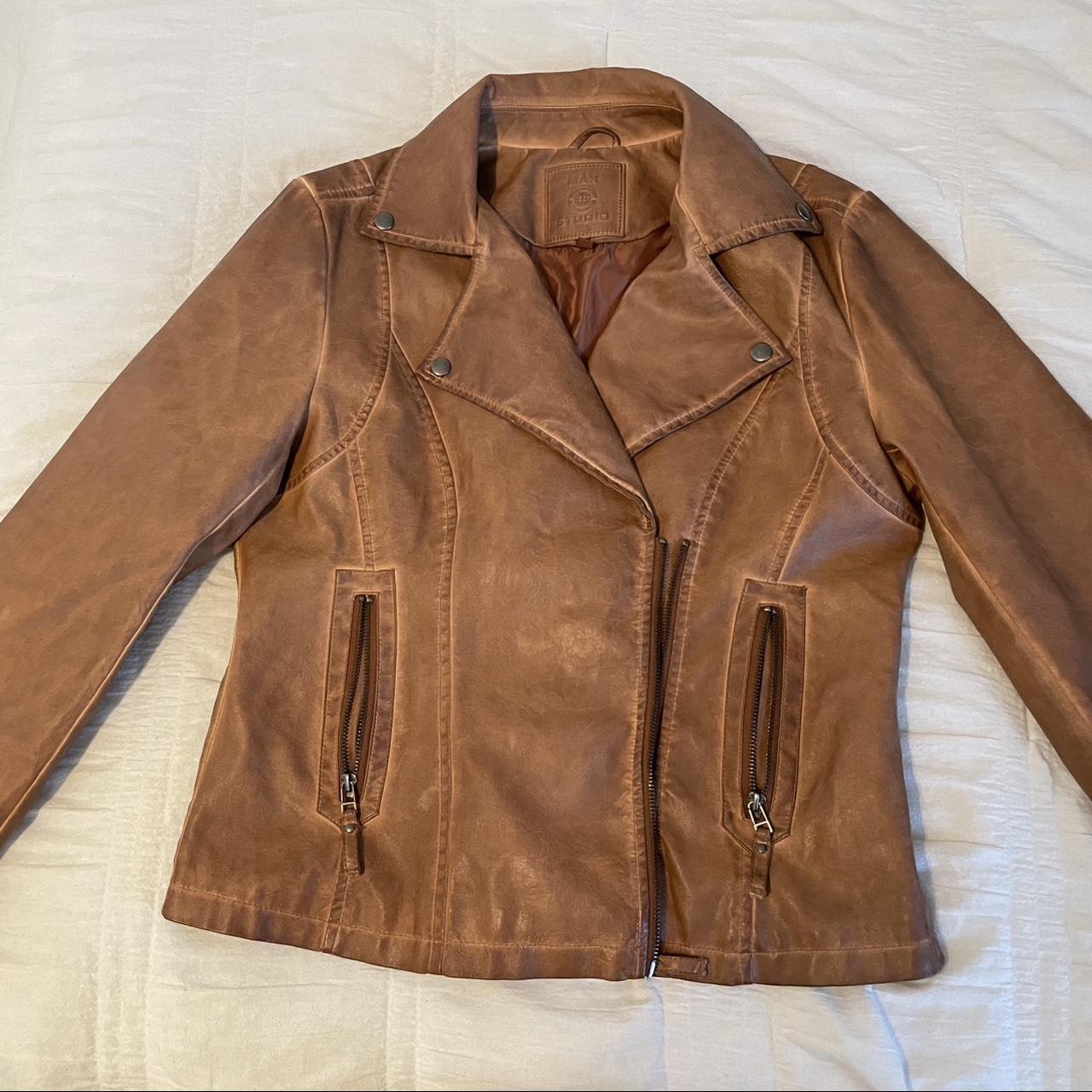 Max studio leather 2025 jacket tj maxx