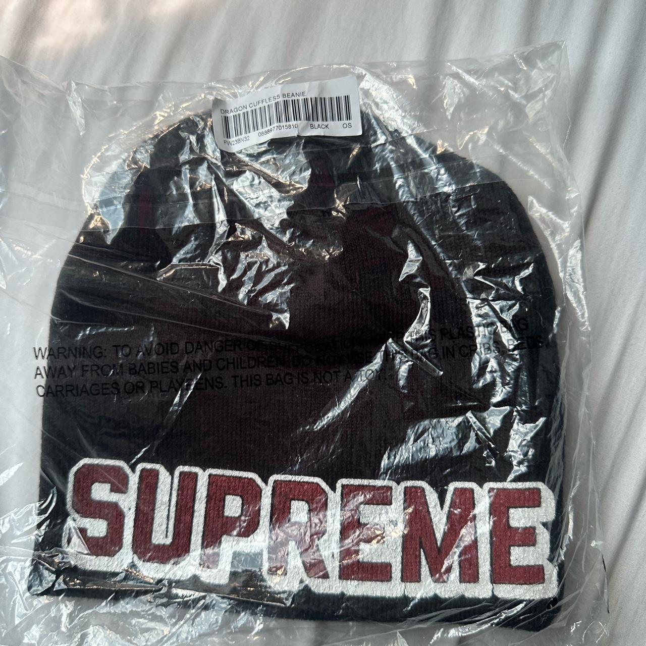 Supreme Big logo beanie Great condition, worn... - Depop