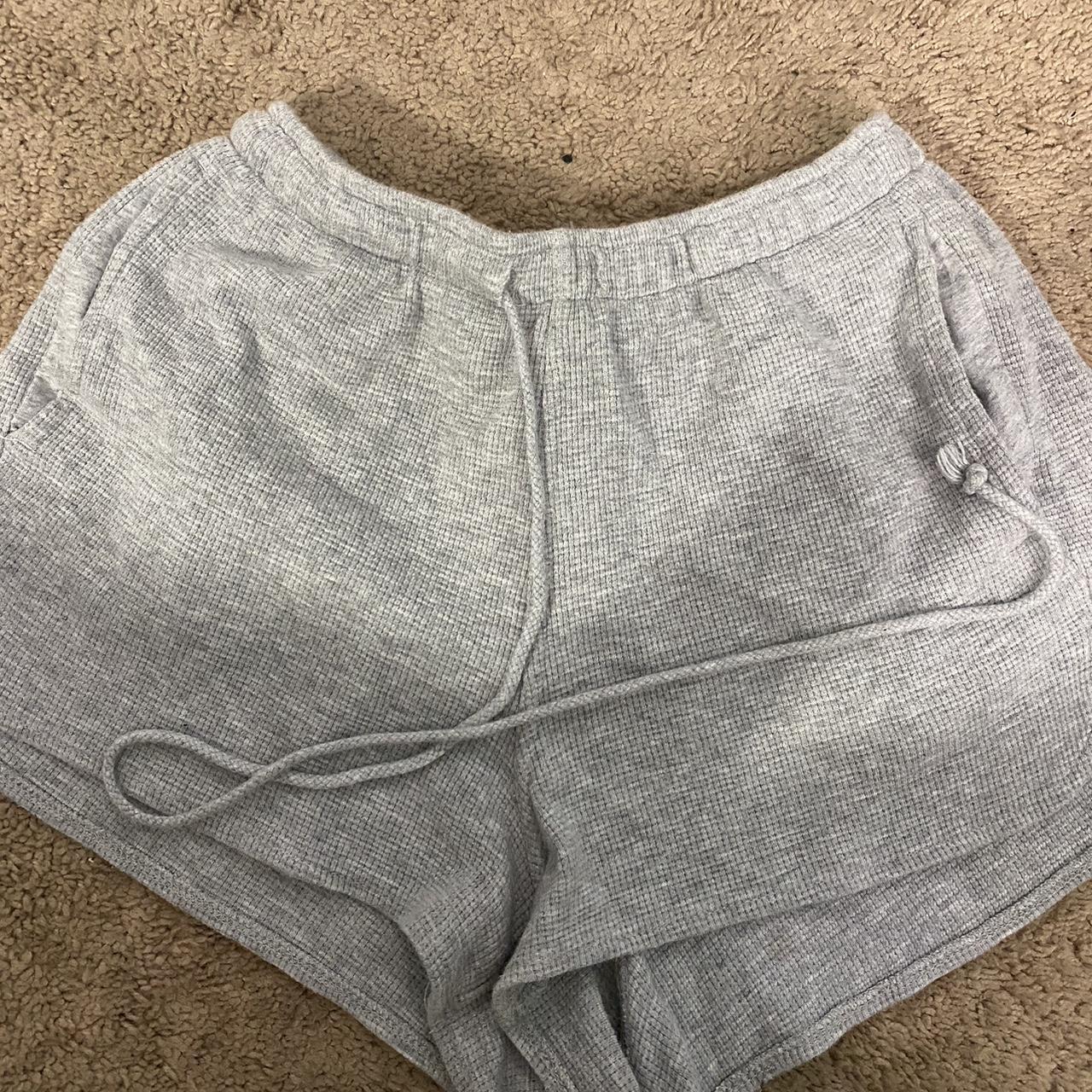 john galt / brandy melville gray waffle shorts i’m... Depop