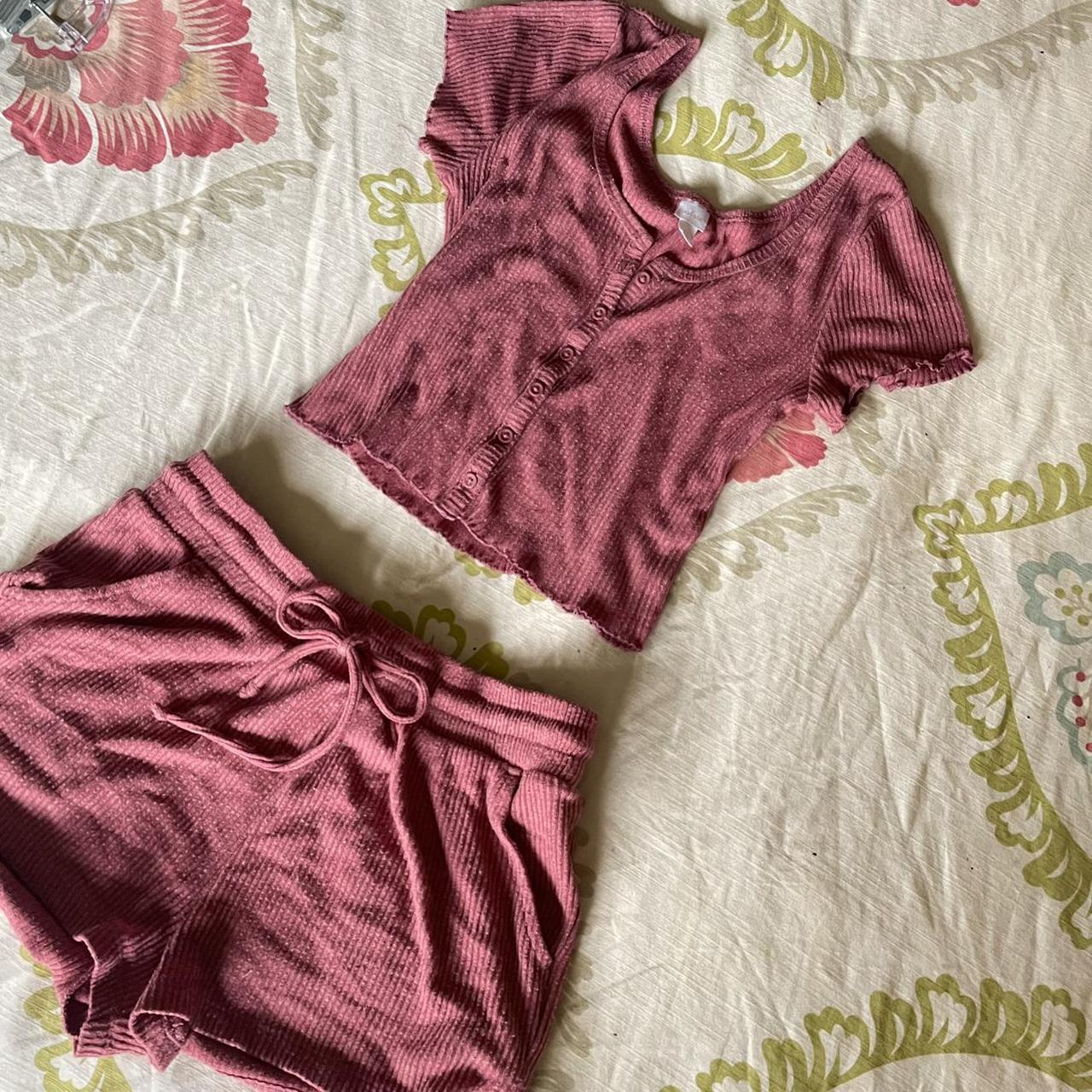 cute little pink pj set 🧸🎀 from target years ago... - Depop