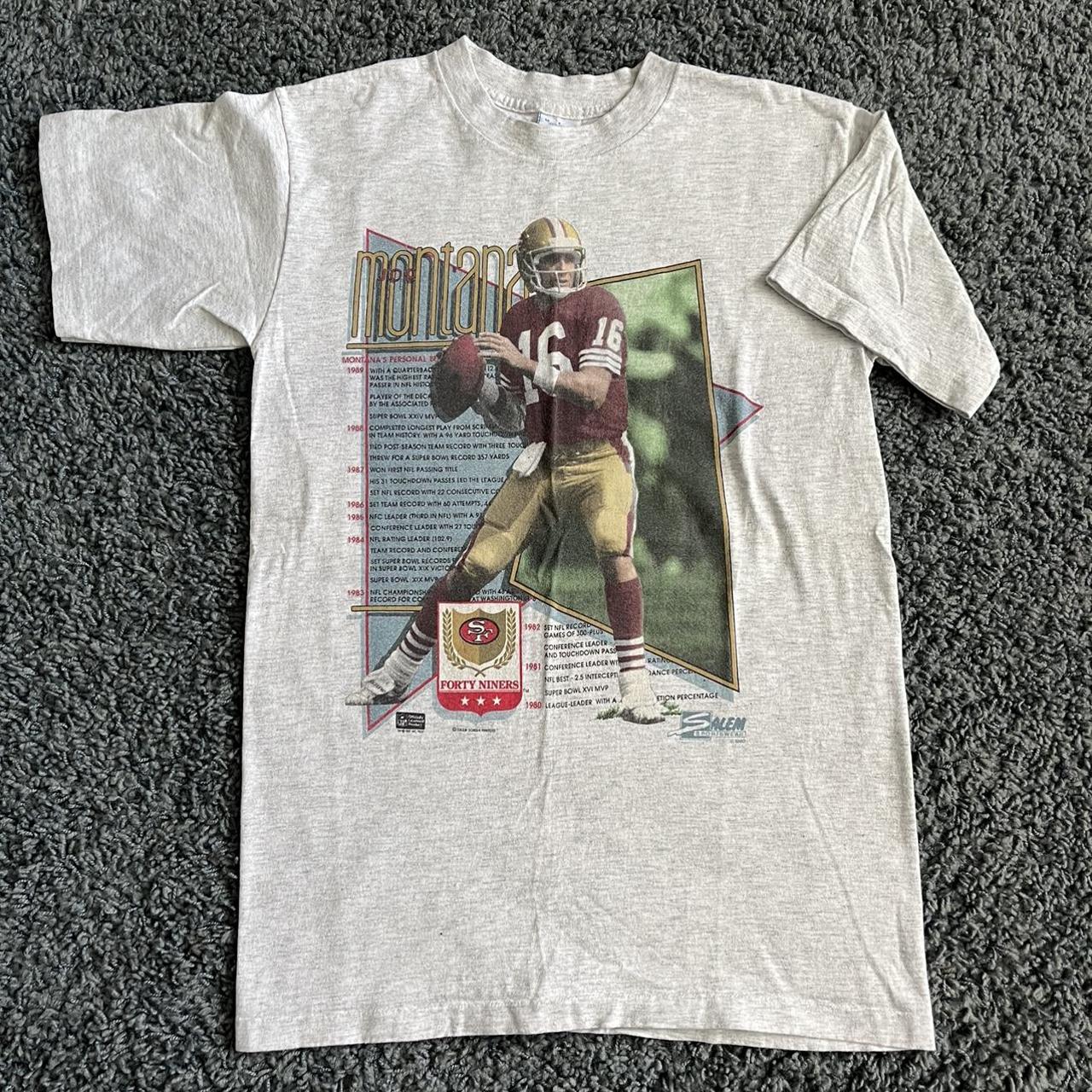 Vintage 90s San Francisco 49ers Joe Montana Salem Sportswear Shirt Size  Large