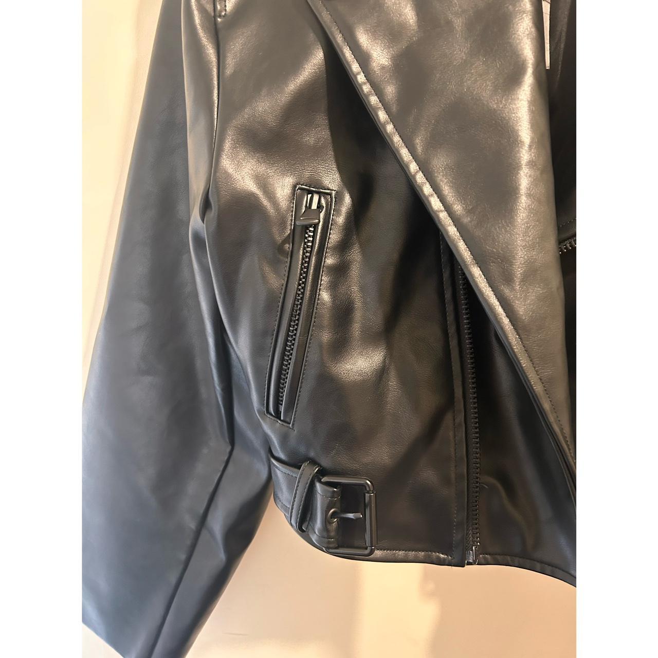 Lioness cropped faux leather jacket, Size XL (AU14),... - Depop