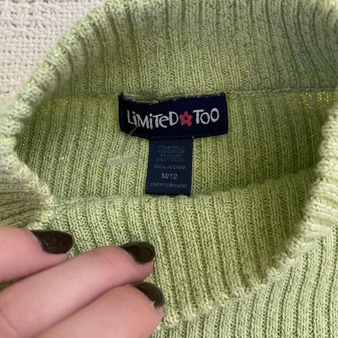 Limited too green turtle neck Kids size but fits a... - Depop