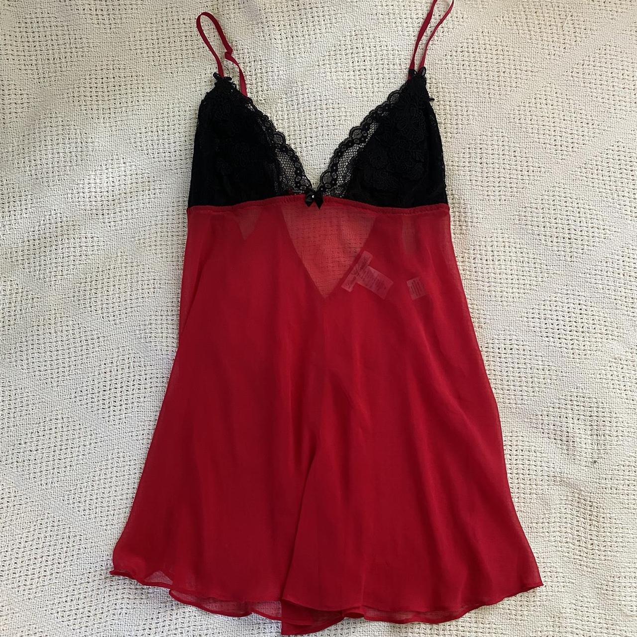 Red slip dress Perfect for Valentine’s Day Size XL... - Depop
