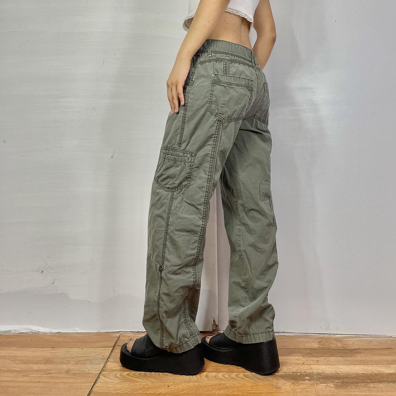 Vintage Y2K green cargo pants. These are a super... - Depop