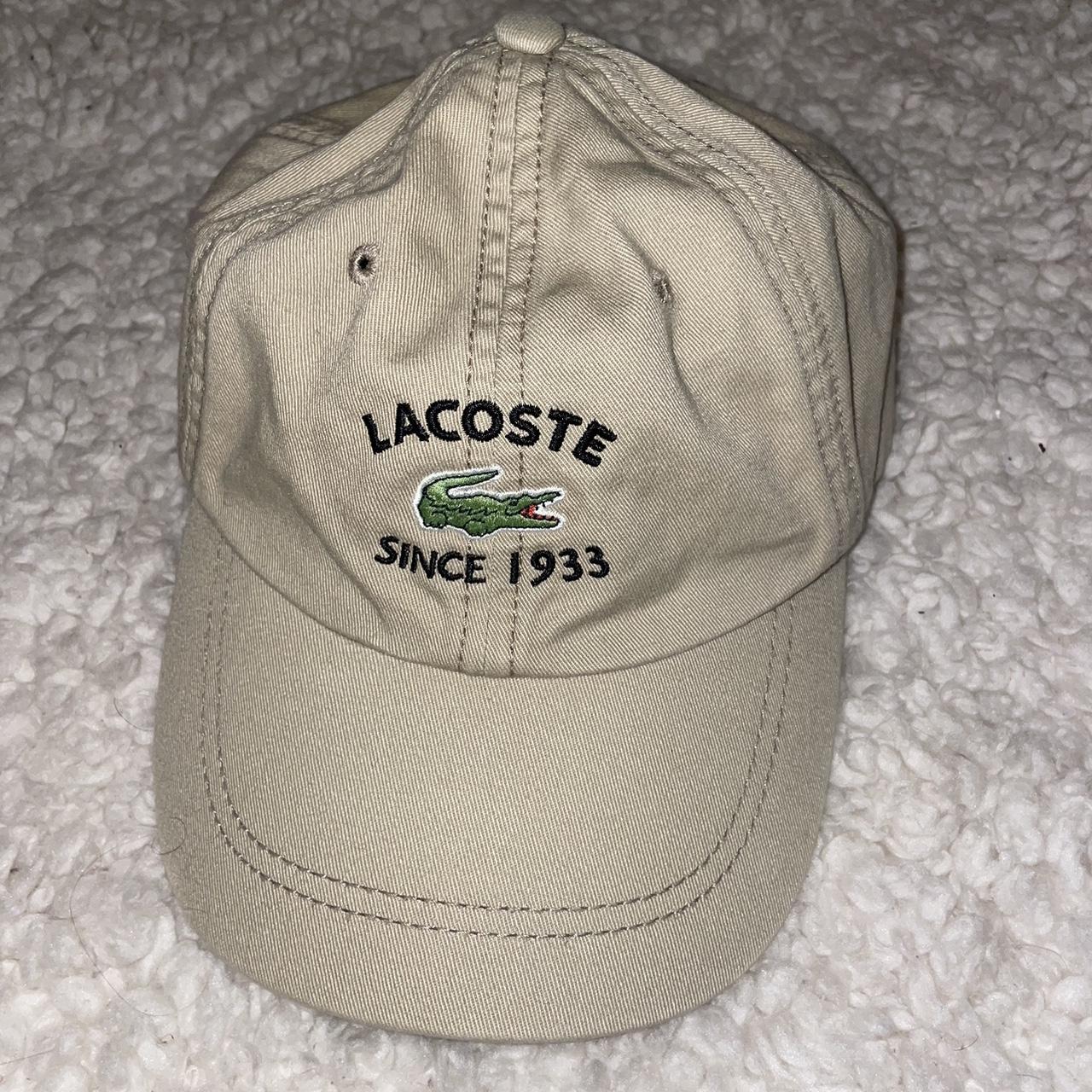 Lacoste since 1933 hat green strap accent so cute. Depop