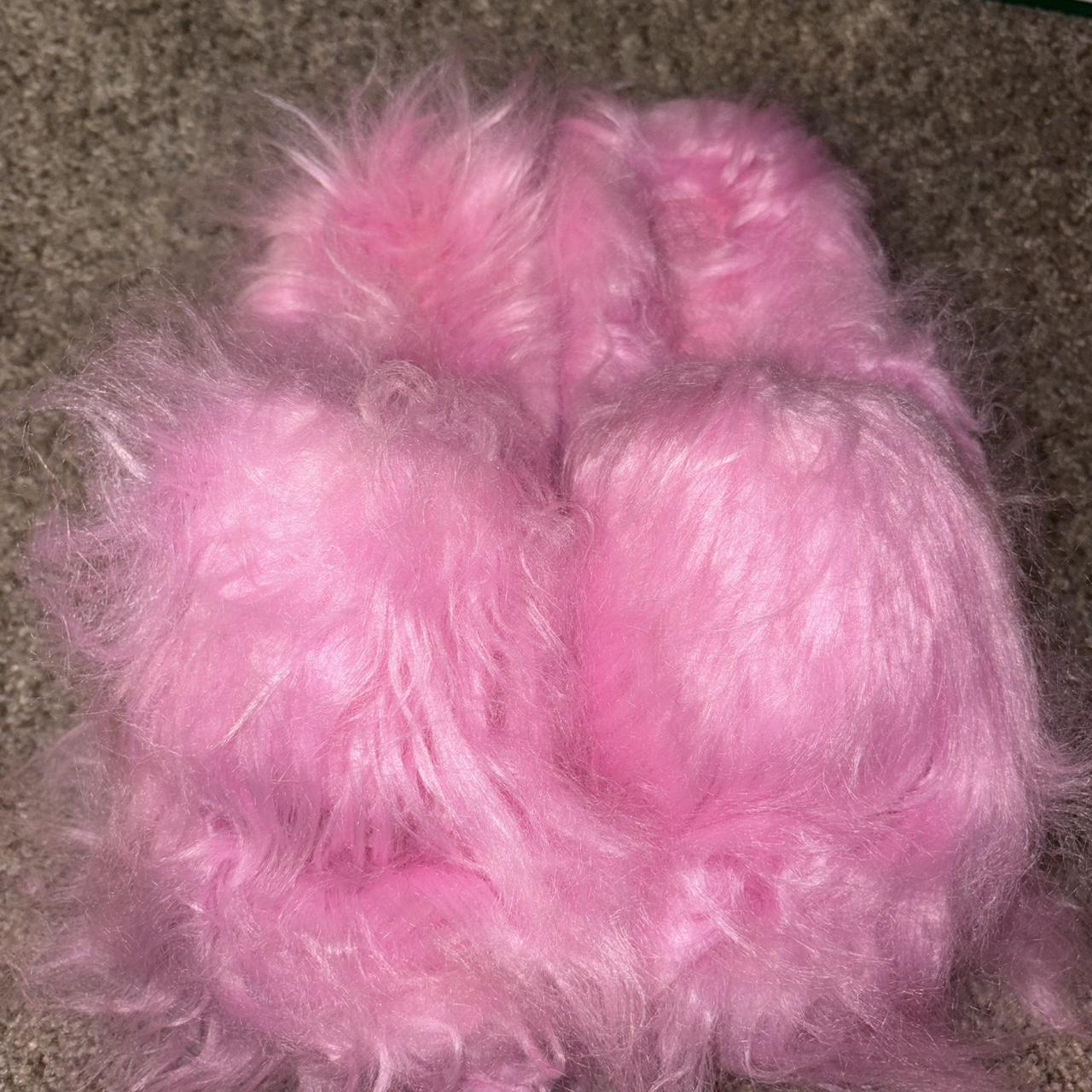 Women's Slides - Pink - US 7 – pink fuzzy slides … - image 1