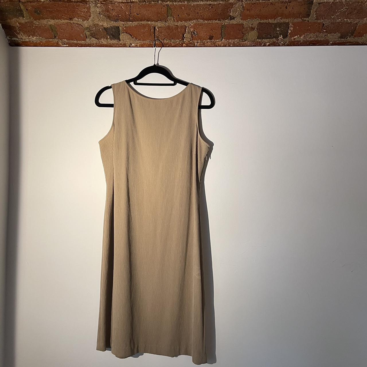 vintage beige crepe dress ☀️⛱️ Perfect for summer... - Depop