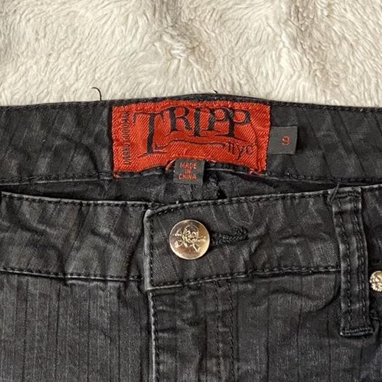 tripp NYC black stripe low-rise skinny jeans 🌙🦇🕷️ ... - Depop