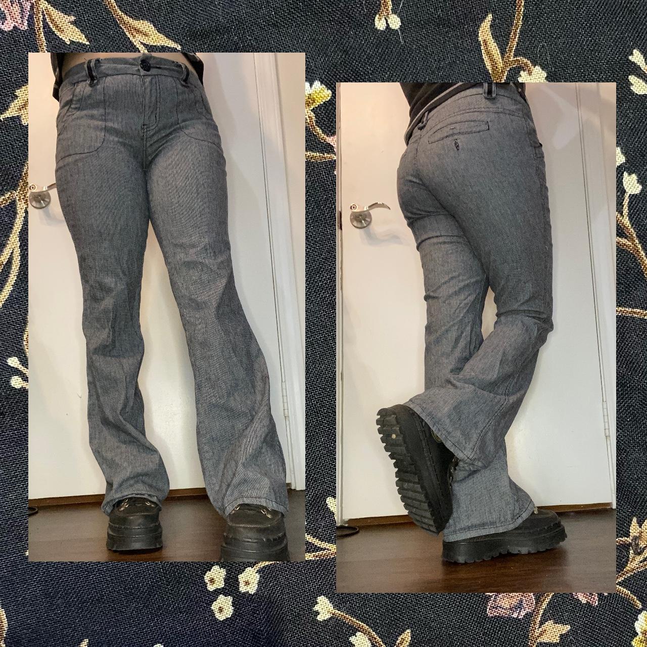 y2k cyber grunge low rise flare pants 🕷️ tagged as a