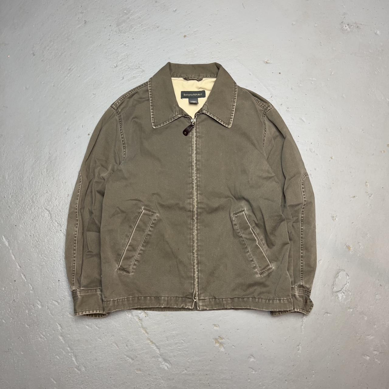 Vintage 90s Earth tone Harrington Jacket Unlucky... - Depop