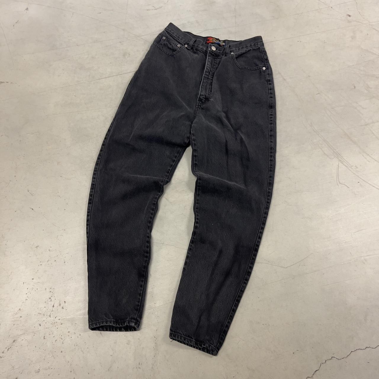 Vintage 90s Faded Black Jeans 28x28 Unlucky Vintage... - Depop