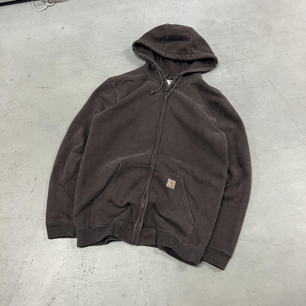 Vintage Heavyweight Earth Tone Brown Carhartt Hoodie... - Depop