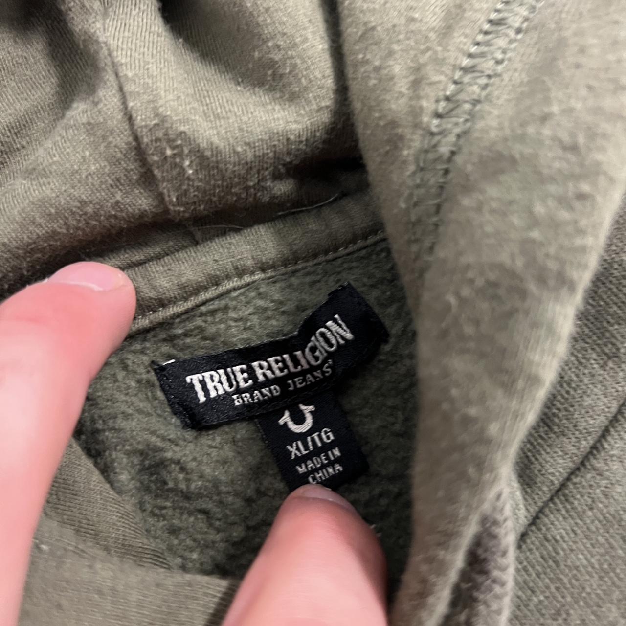 True Religion Logo Hoodie Khaki