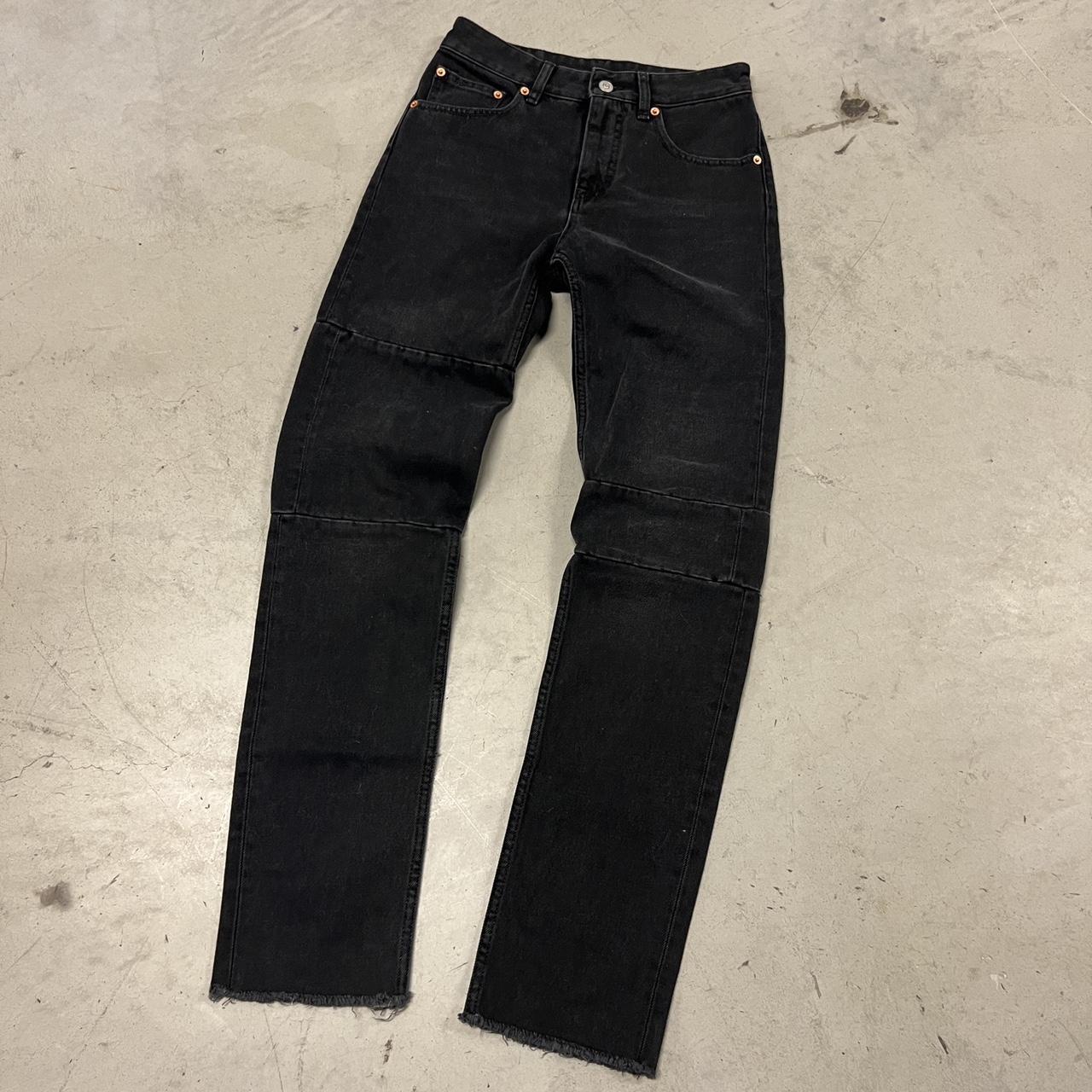 Vintage Faded Black Maison Margiela Slim Jeans Fits... - Depop