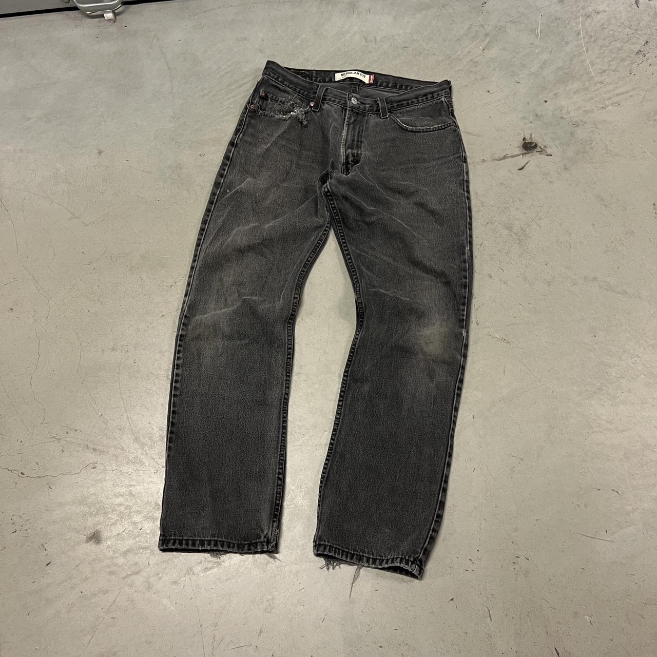 Vintage Faded Black Jeans 34x32 -About Uglycore - A... - Depop