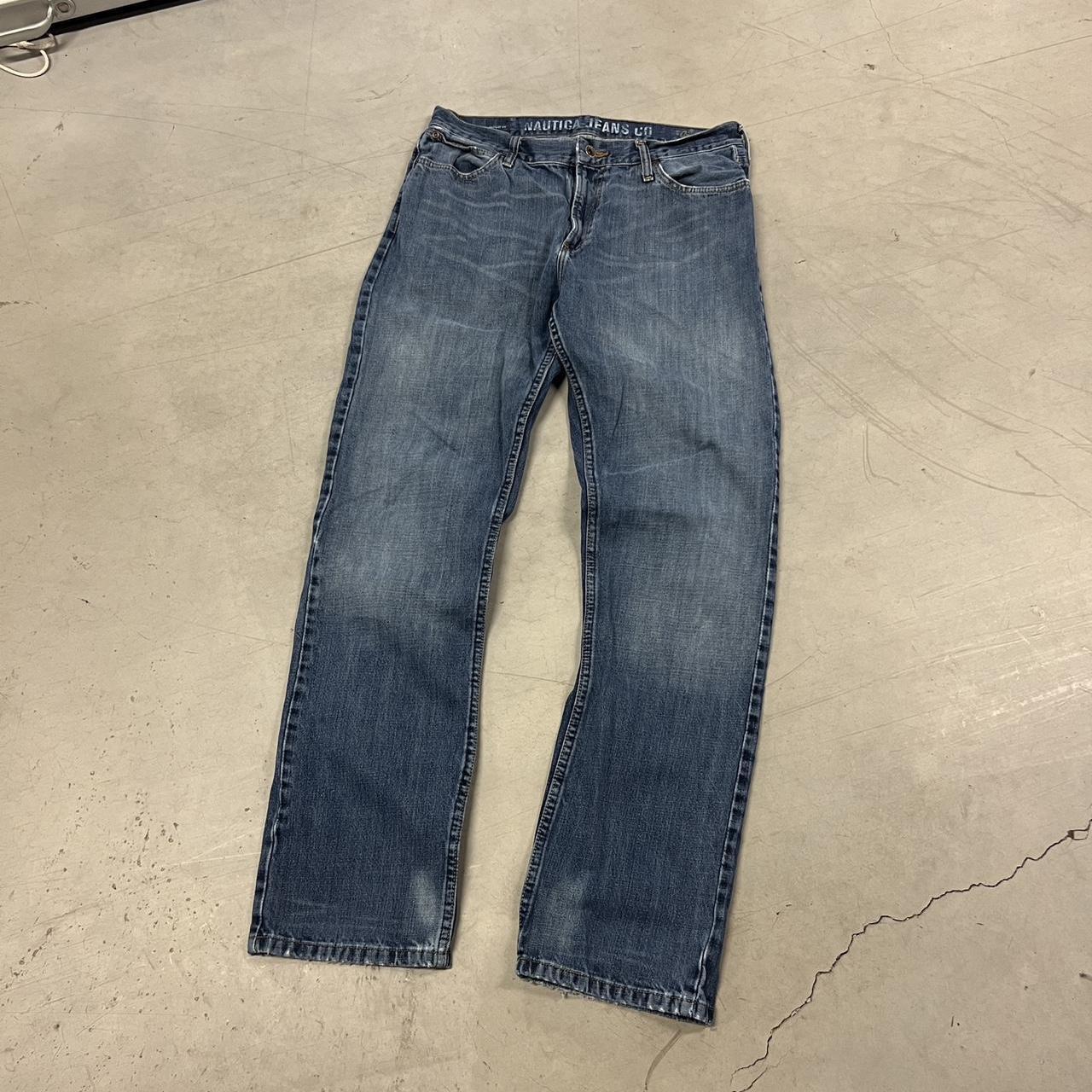 Vintage Y2K Dark Wash Faded Straight... - Depop