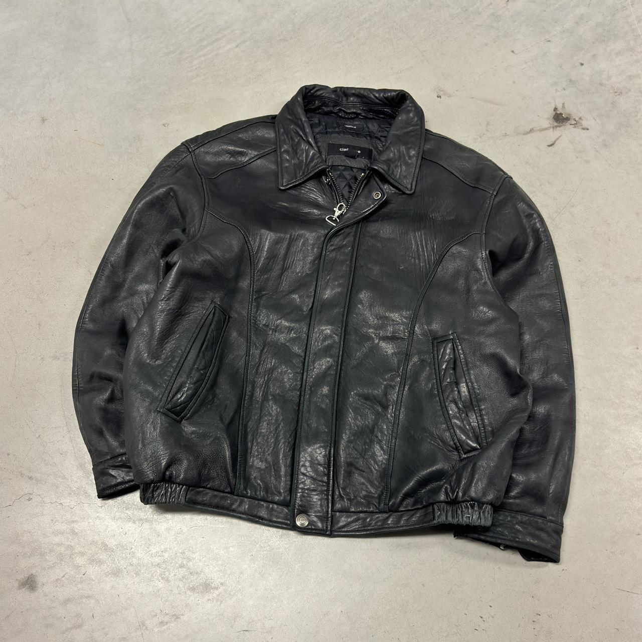 Vintage 90s Type A-2 Leather Jacket -About... - Depop