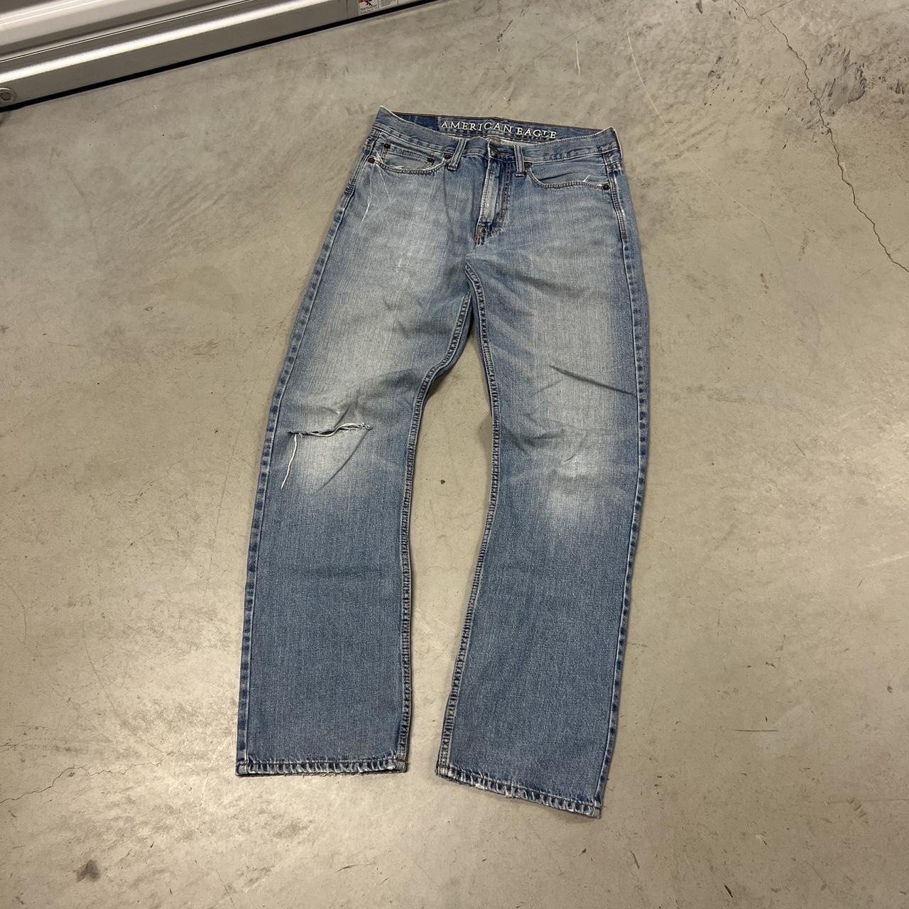 Vintage Y2K Light Wash Baggy Relaxed Jeans... - Depop