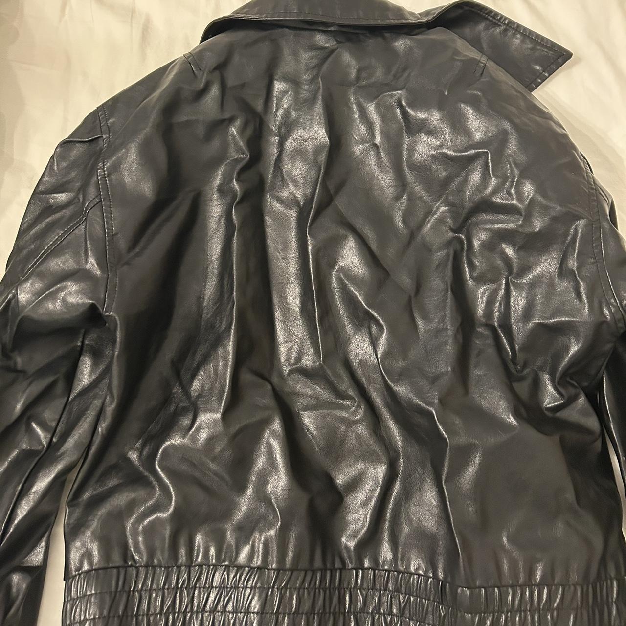 target faux leather biker jacket worn only once size... Depop