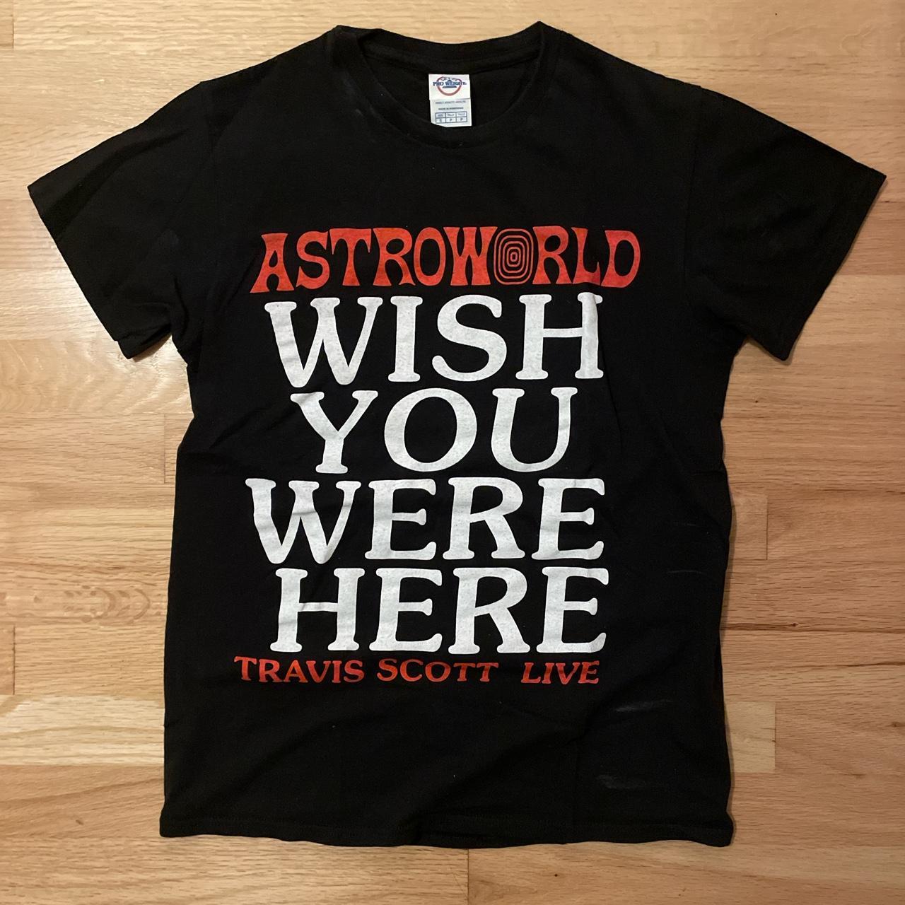 ASTROWORLD - BLACK TEE SHIRT TRAVIS SCOTT ALBUM