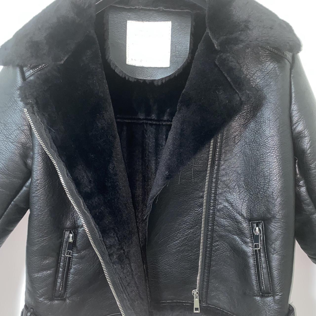 Matalan black faux leather jacket. Girls size 13-14... - Depop