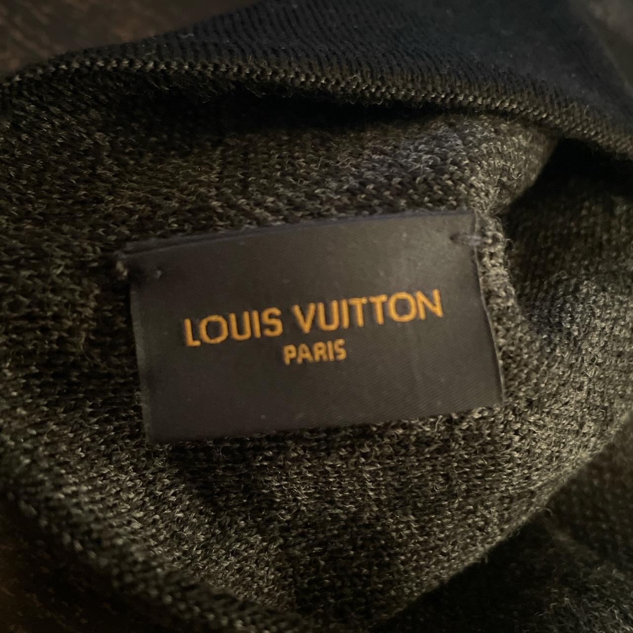 Louis Vuitton Black/Gray Checkered Beanie , One size