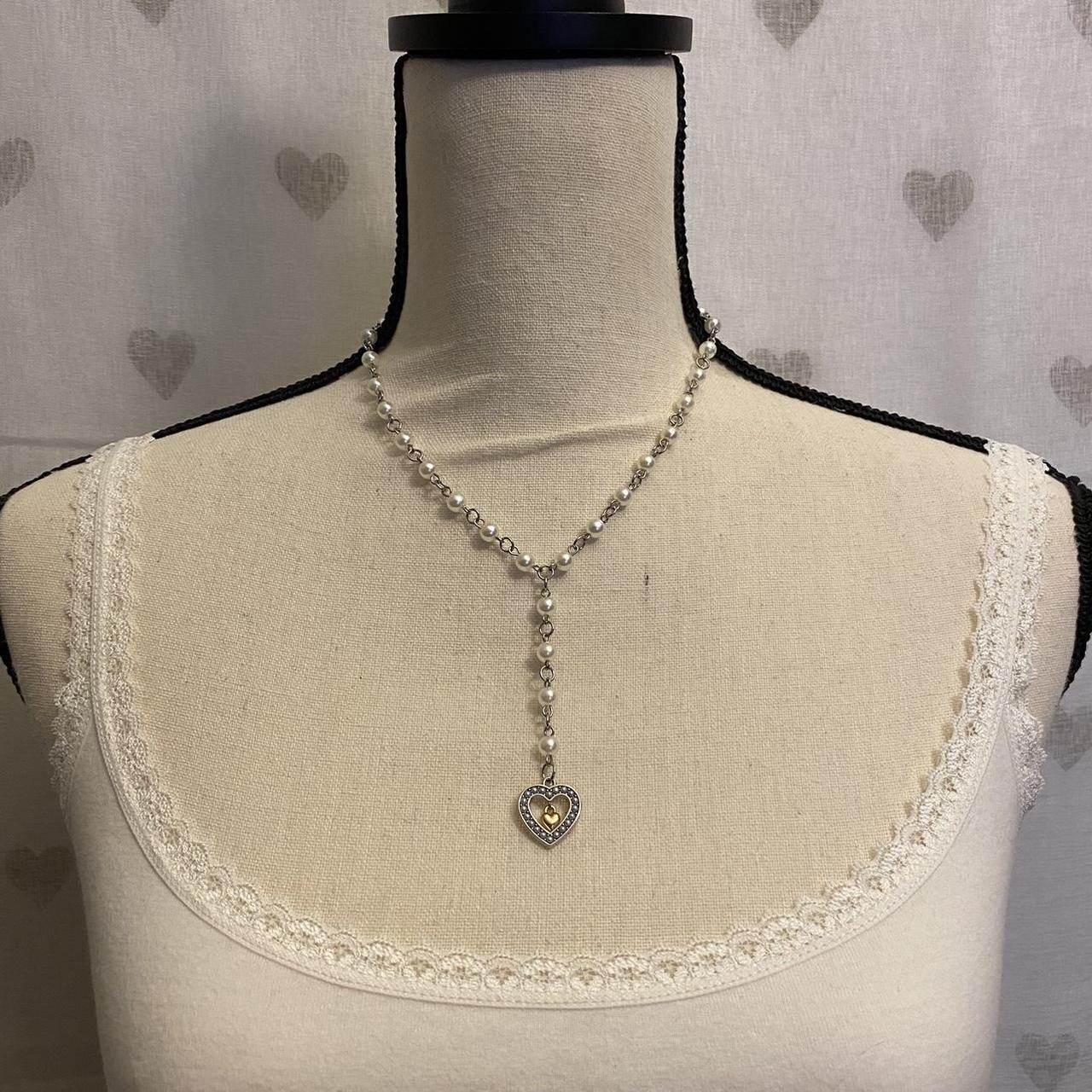 Handmade pearl-beaded-necklace - Depop