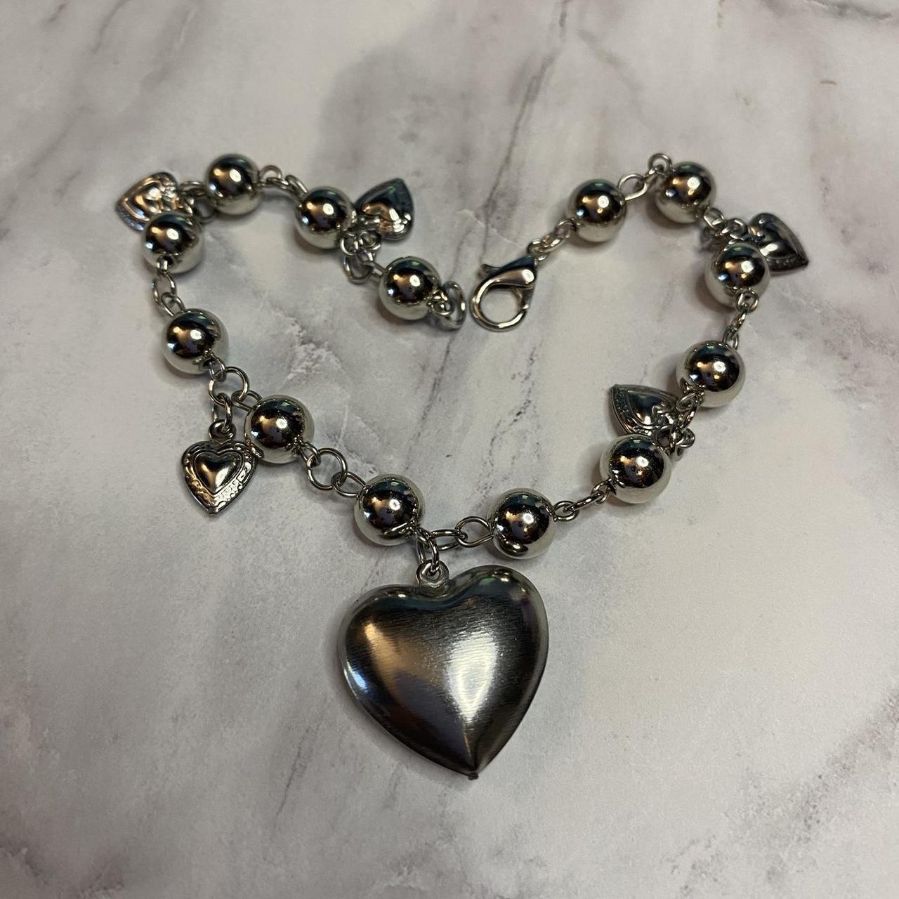 Silver heart collection 🩶 Super cute sliver heart... - Depop