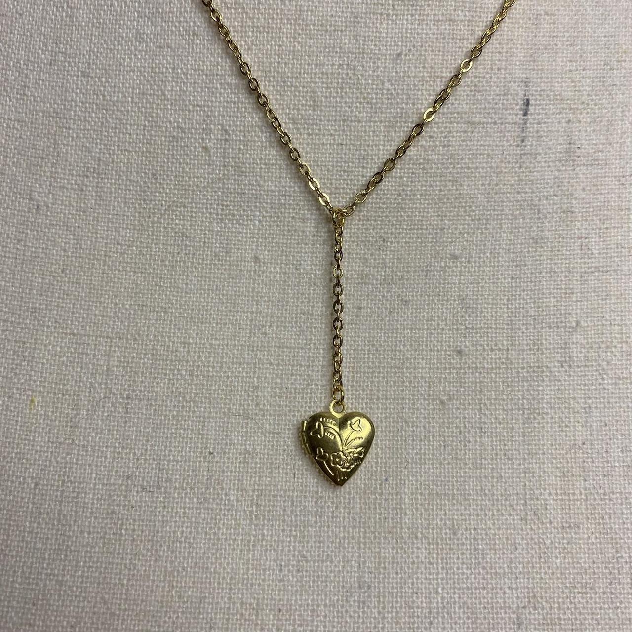 Super cute rosary inspired gold chain necklace with... Depop