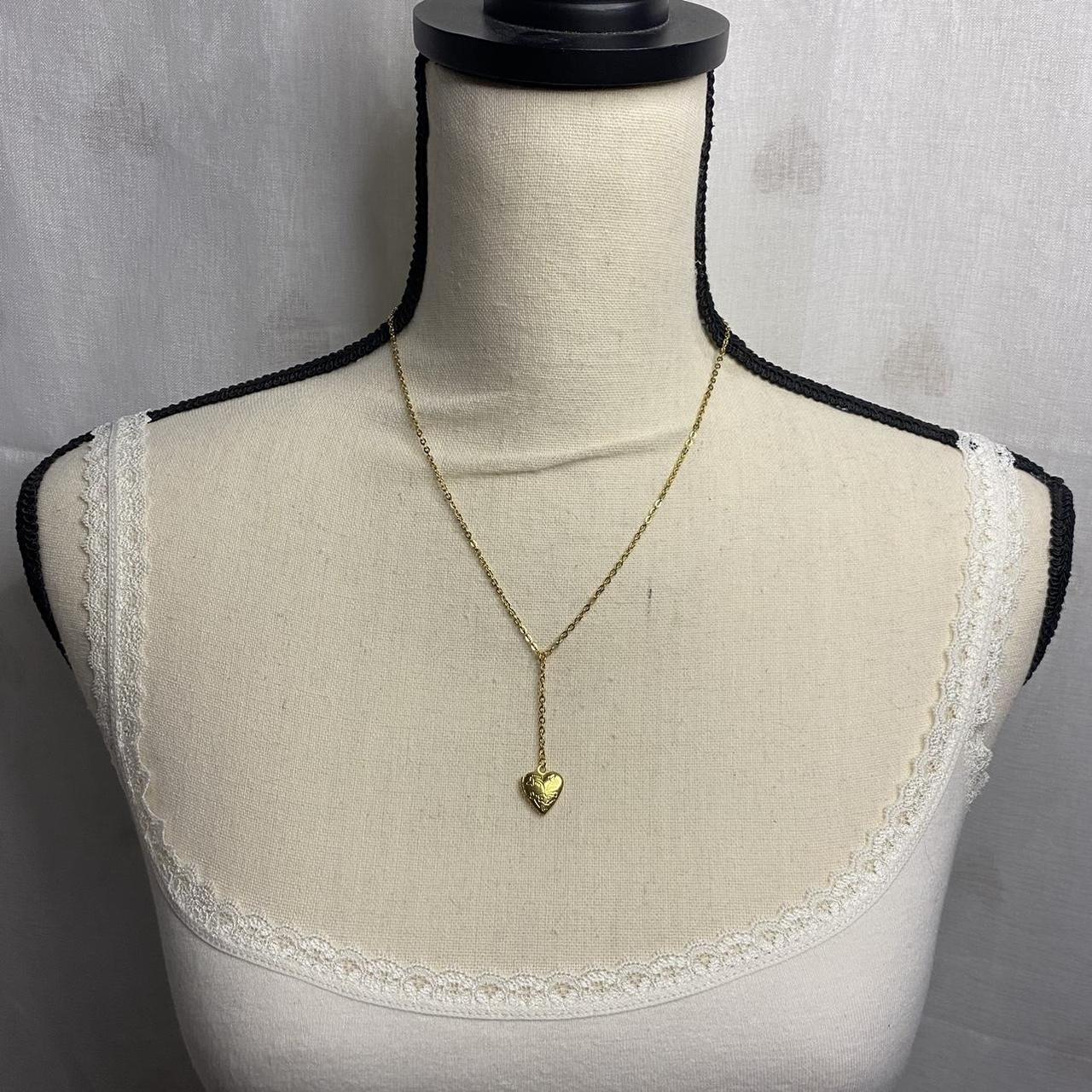 Super cute rosary inspired gold chain necklace with... Depop