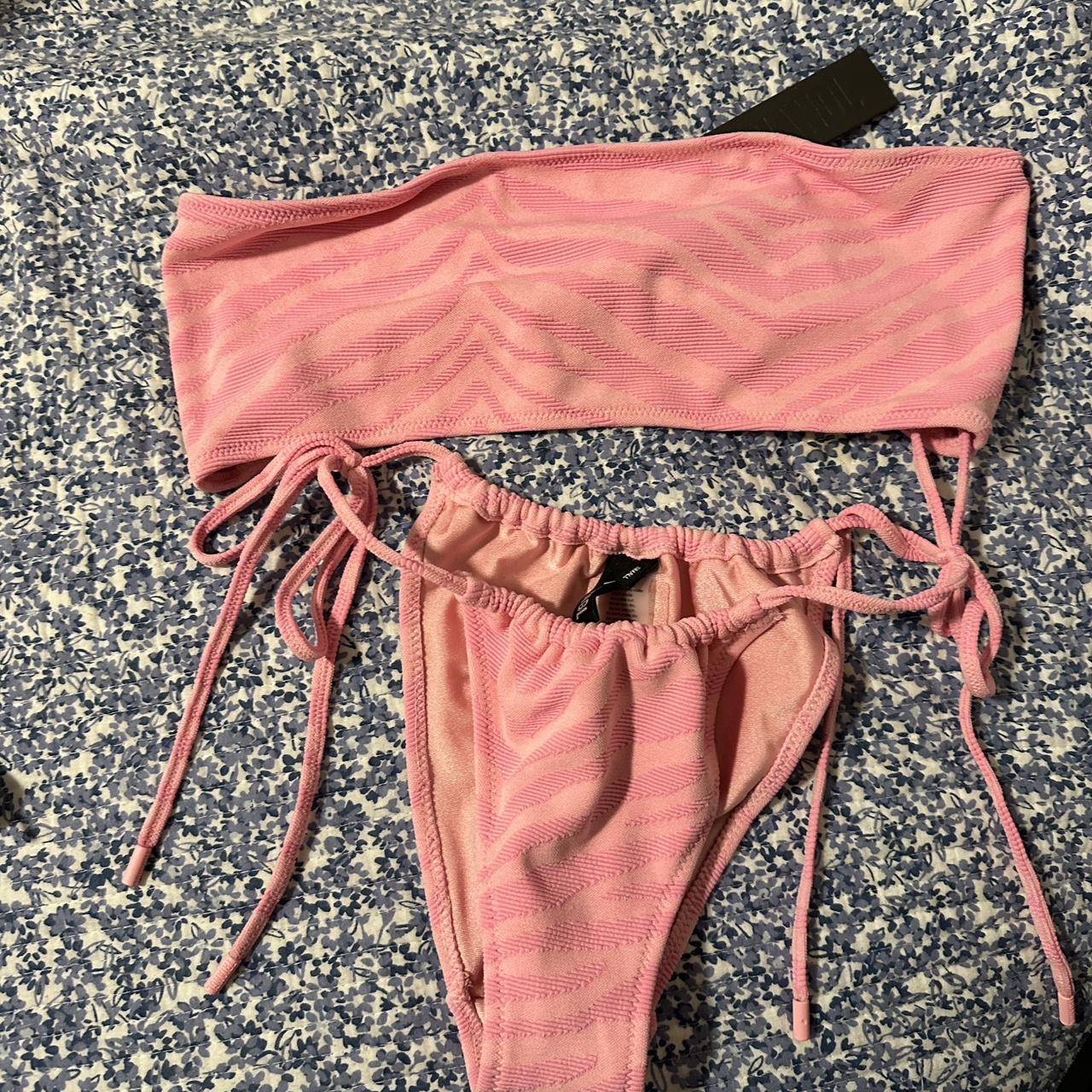 Triangl Women's Pink Swimsuitonepiece Depop