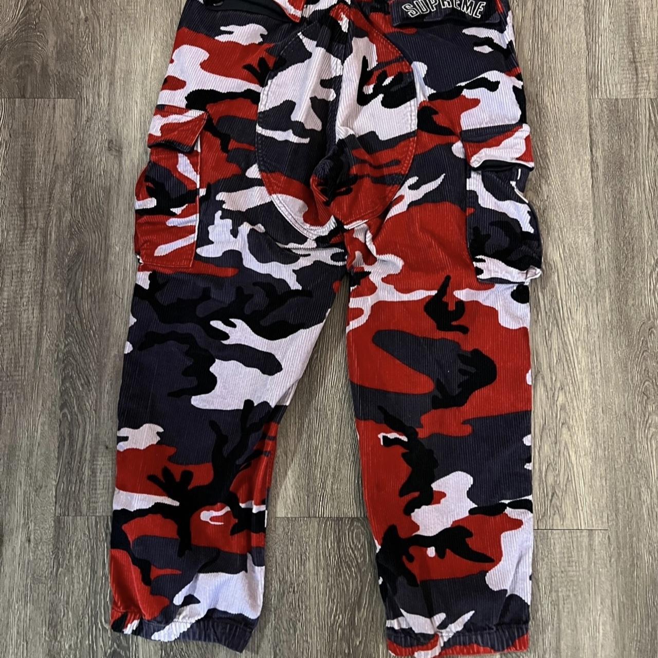 Supreme red camo on sale pants