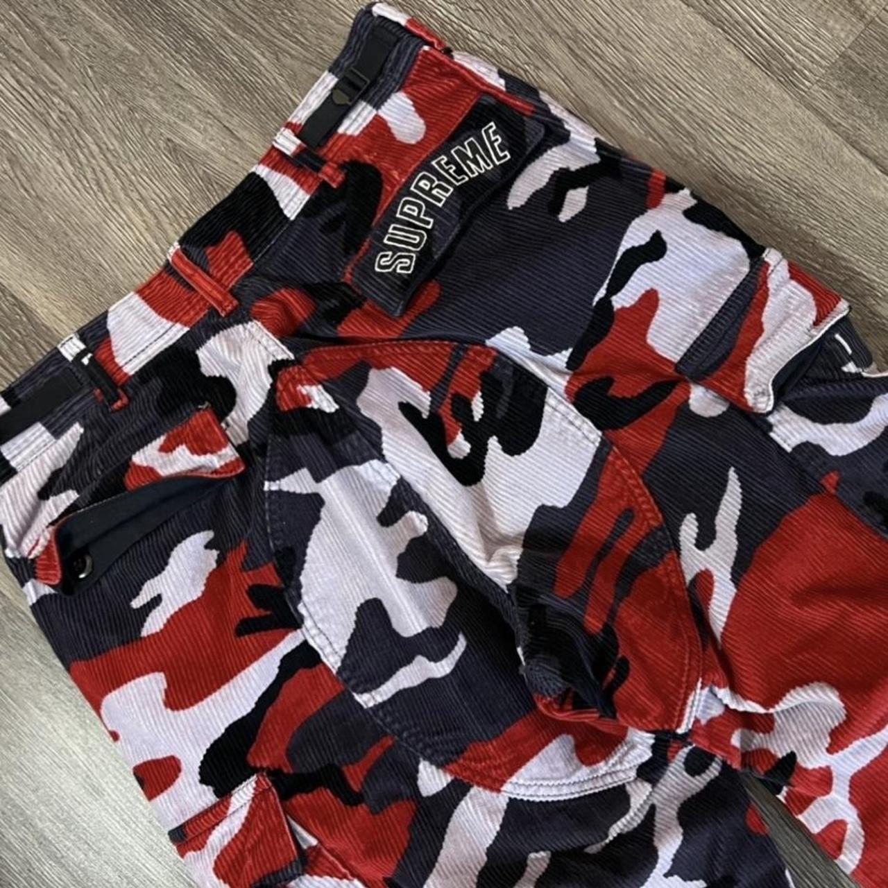 Supreme x Nike Arc Corduroy Cargo Pant Red Camo Size Medium Urban Camo SS22