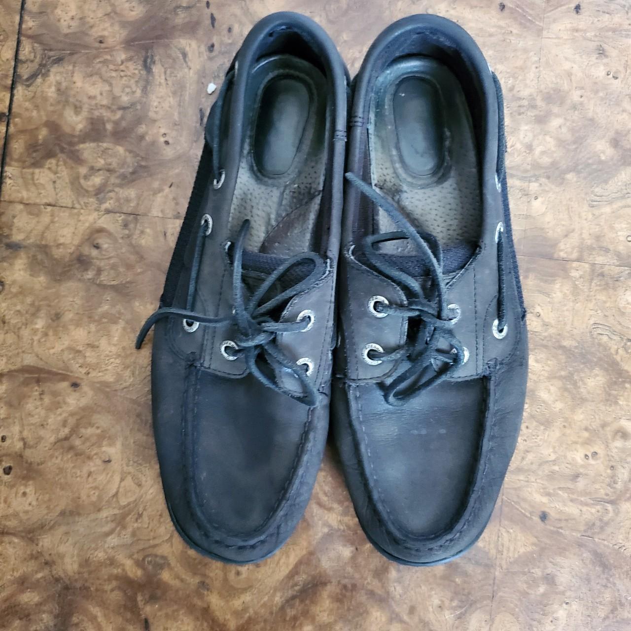 Sperry women's black slip on sale on