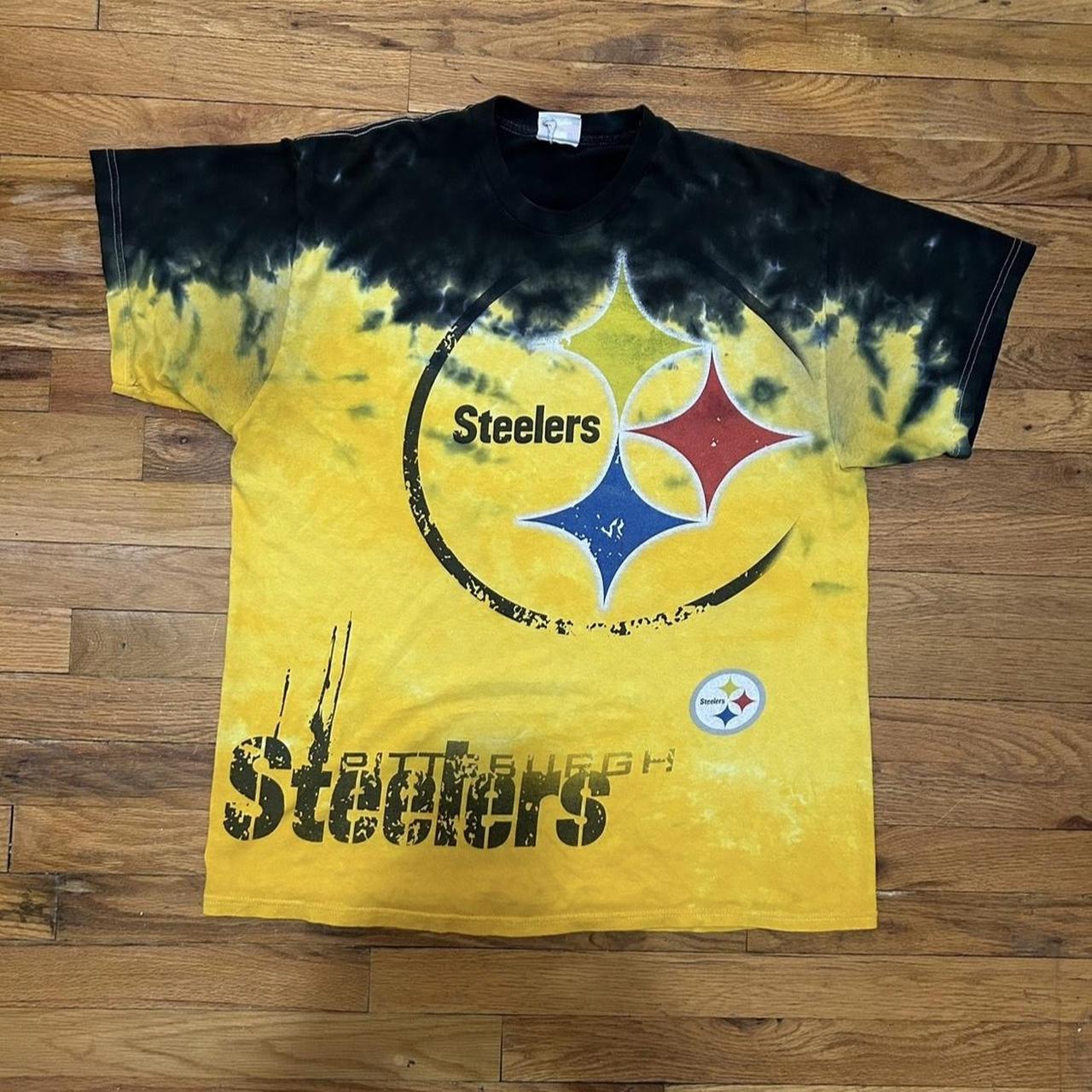 2000s Steelers tie dye Very small hole pretty much - Depop