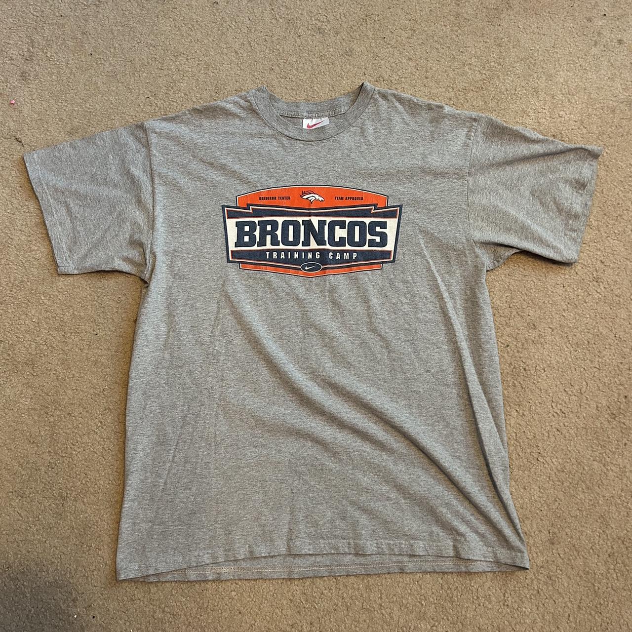 Nike, Shirts, Nike Denver Broncos Nfl Hoodie Gray Size Large