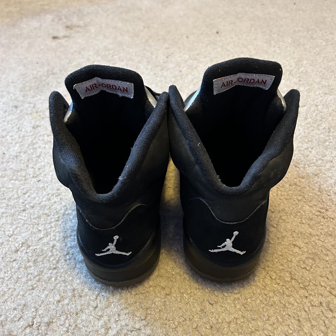 Jordan 5 black metallic Size 5.5y Great condition... - Depop