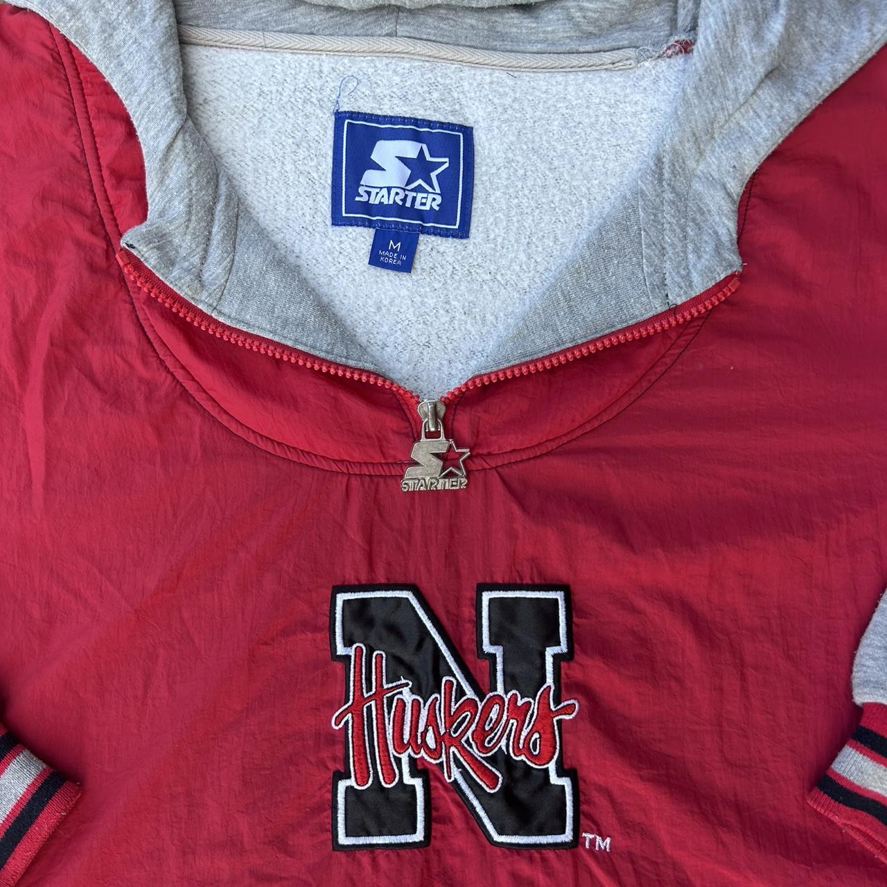 Vintage 90s Starter Nebraska hoodie INSANE | Depop