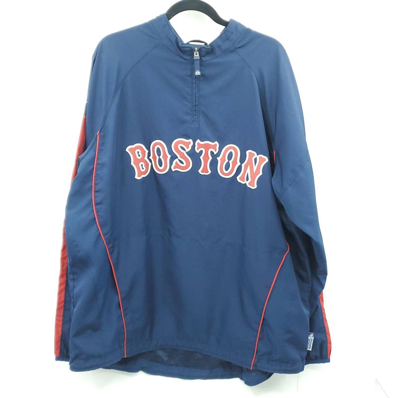 MLB Boston Red Sox Majestic Men's Large Red Zippered Jacket