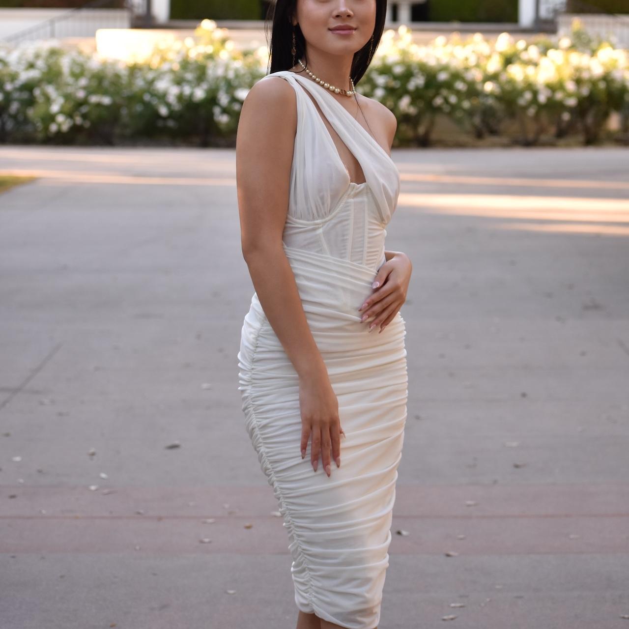 House Of Cb White Cut Out Dress House Of CB Valentina Dress In Size - Main Image