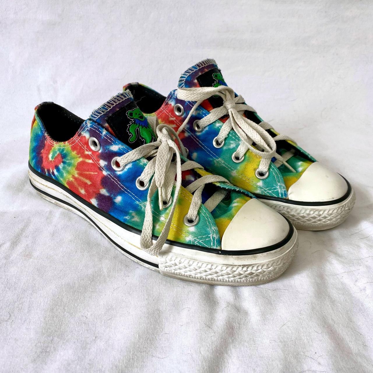 Grateful Dead Converse rainbow swirl tie dye. Depop