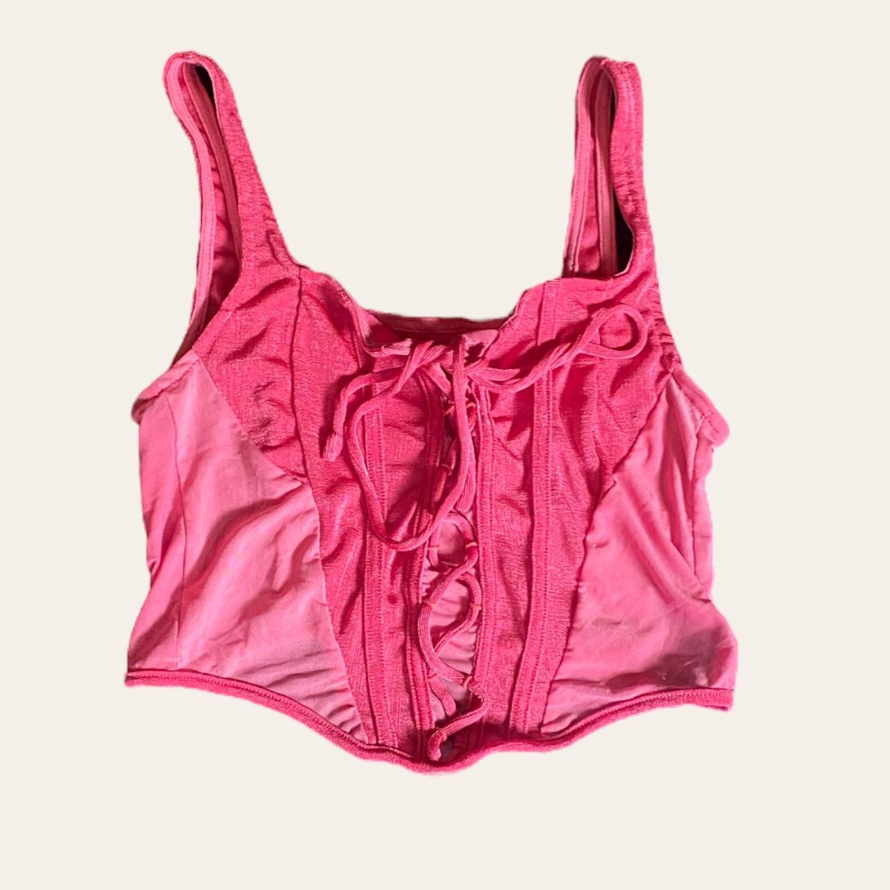 Cider Solid Lace Up Corset Tank Top NWT Size... Depop