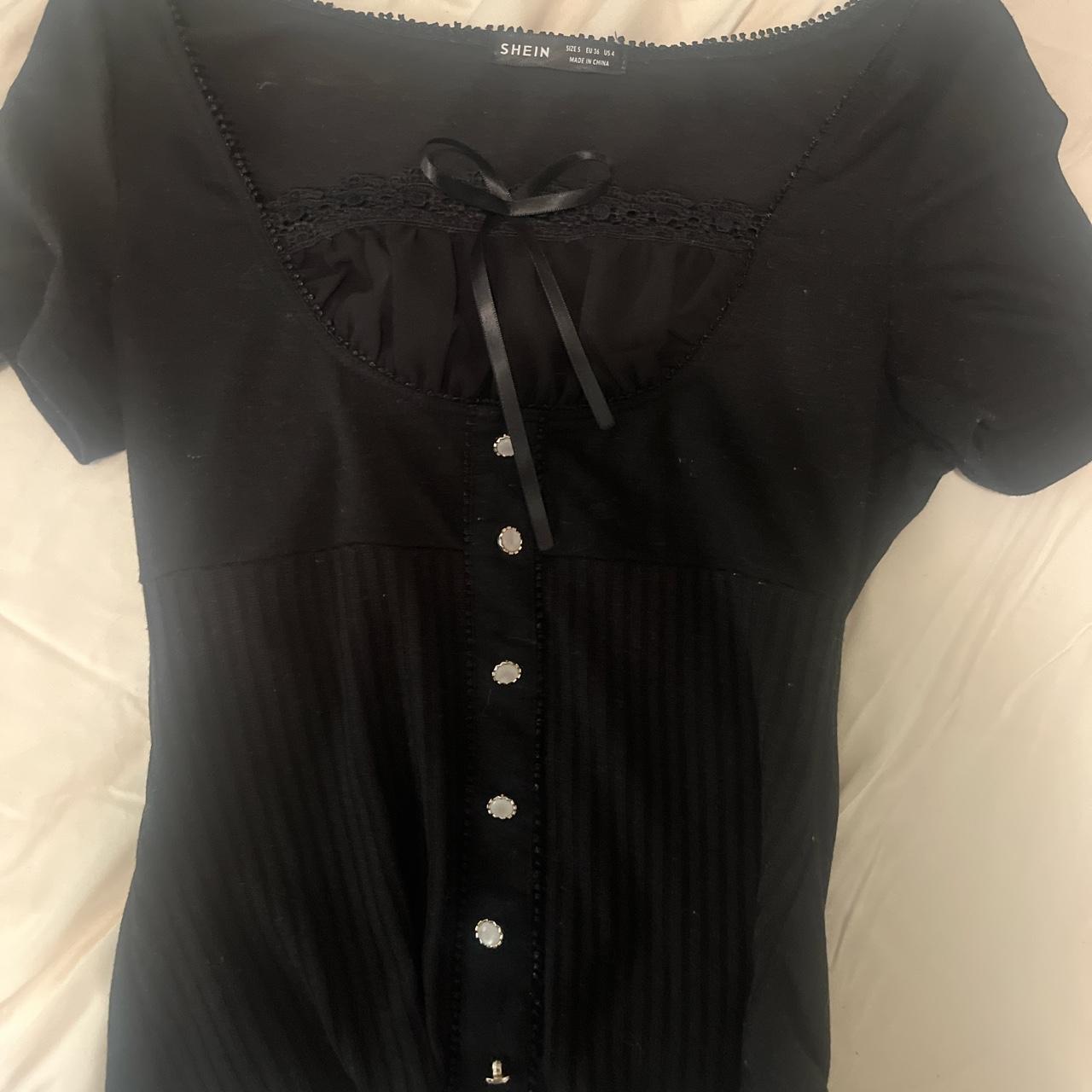 dark coquette shirt!!!! NO PAYPAL #coquette #emo... - Depop