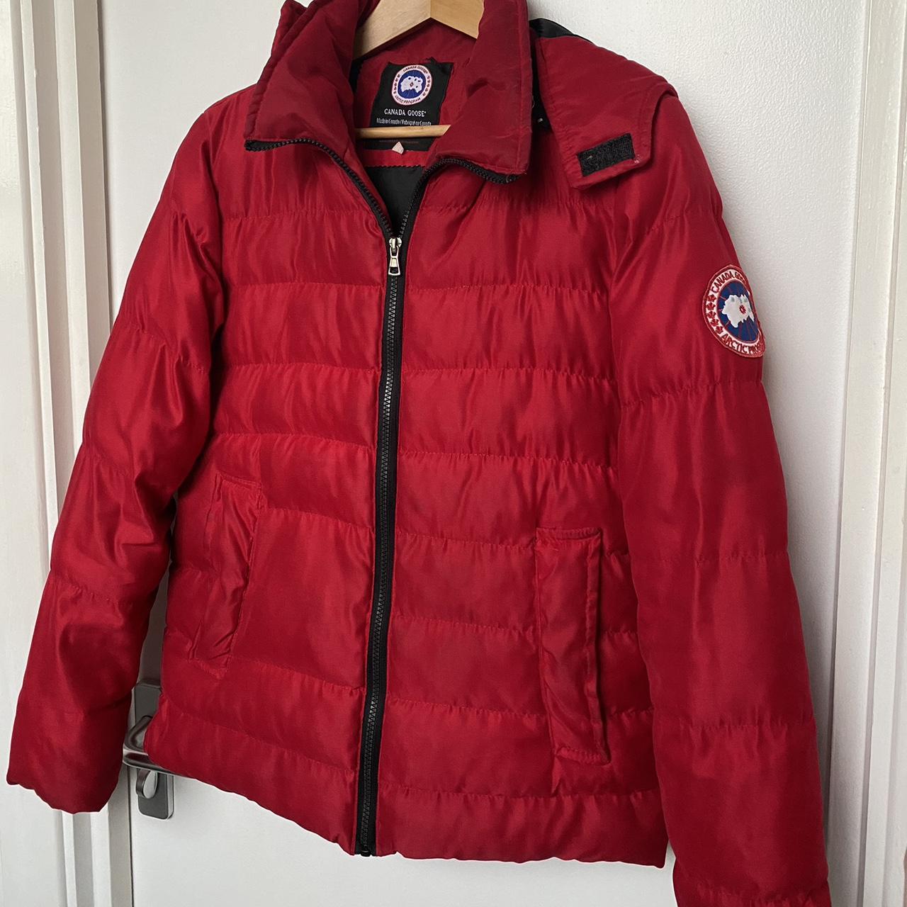 Red Canada Goose Coat Size S Worn Want gone open to... - Depop
